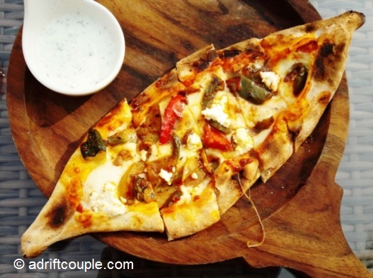 Pide - Turkish oval flat bread, like Pizza.