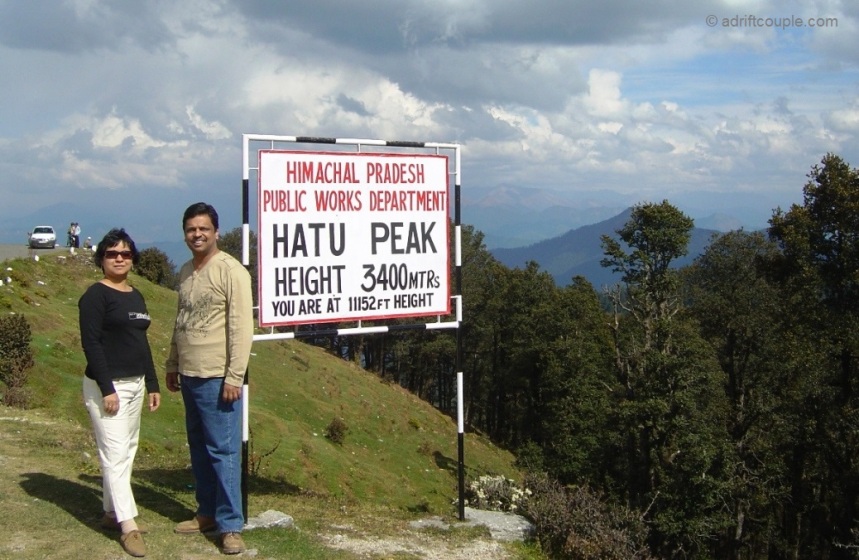 Hatu Peak in Narkanda, Himachal Pradesh at 11,152 feet