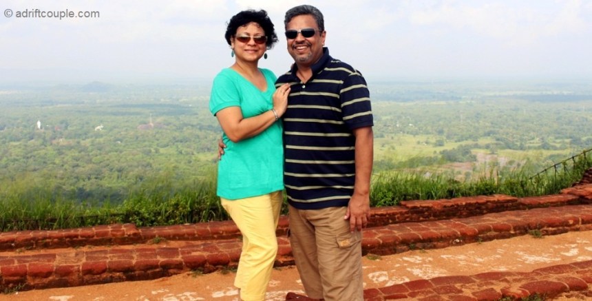 At summit of The Lion Rock Sigiriya, Sri Lanka