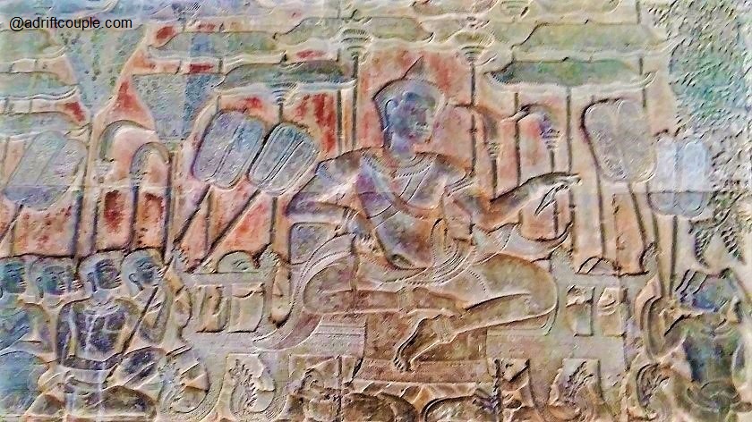 Bas Reliefs Angkor Wat - Suryavarman II holding court.