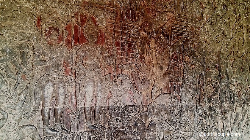 West Gallery Bas Reliefs of Angkor Wat - Ram, Laksman and Hanuman.