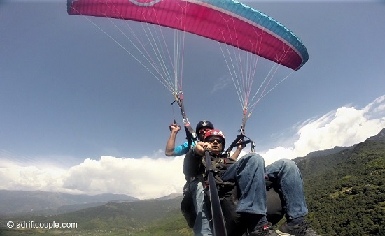 Soaring high in the air at 10000 feet asl at Bir Billing.