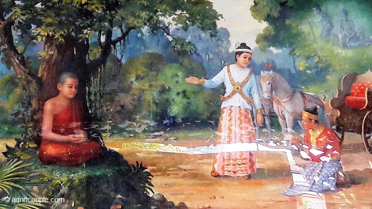 Four great signs of life, Dhammikarama Temple