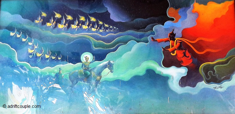 Renunciation of Siddhartha, Dhammikarama Temple